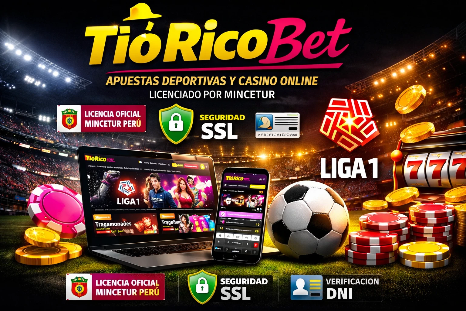 TioRico Bet - Casa de apuestas deportivas y casino online oficial con licencia MINCETUR en Perú